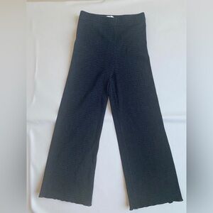 Wilfred Black Wide Leg Textured Pants